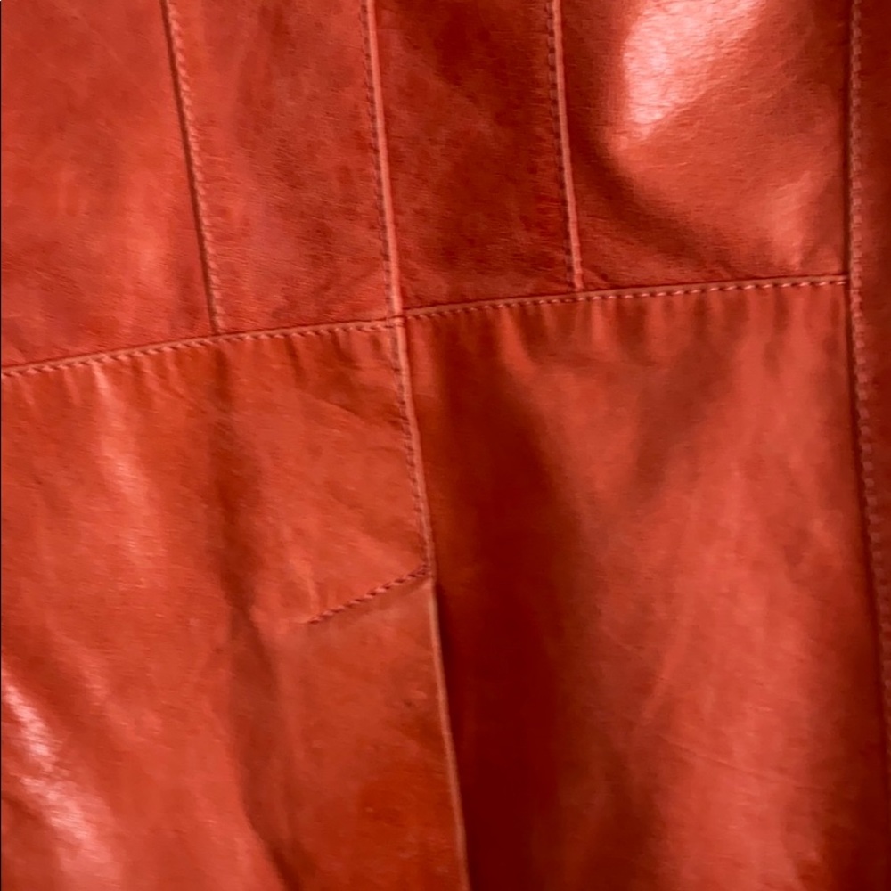 Vintage Danier leather orange blazer. - Picture 6 of 7